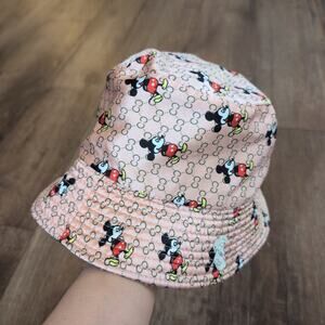 Disney Mickey Mouse Bucket Hat Pink Disneyland‎ Disneyworld